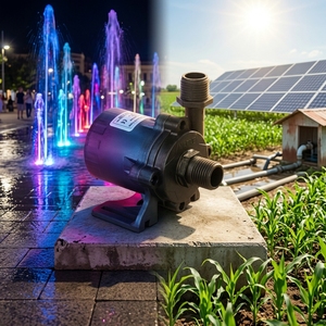 Pompe à eau CC sans balais ZKSJ 24V, hauteur de refoulement 15M, débit élevé 26L/min pour irrigation <span class=keywords><strong>solaire</strong></span> et <span class=keywords><strong>fontaine</strong></span> - Product Image 1