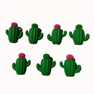 Boules de lavage en forme de cactus, accessoires verts avec dessus rose, réutilisables pour sécher les vêtements, adoucissant textile, boule de séchage en laine - Product Image 2