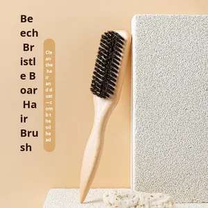 Peignes solides transfrontaliers en bois de hêtre pour hommes Brosse de nettoyage Pompadour pour la <span class=keywords><strong>coupe</strong></span> de cheveux Brosse à barbe et moustache Peigne en stock - Product Image 1