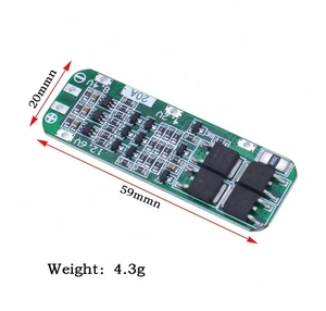 Placa de Protección BMS para Batería de Litio de 11.1V 3S 20A, Cargador de Batería 18650, para Motor de Taladro, Módulo de Celdas Lipo de 12.6V, 64x20x3.4mm - Product Image 4