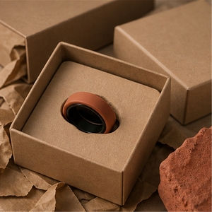 Coque en silicone personnalisée pour Oura Ring 4 Gen 3, motif flamme en terre cuite, design emblème de feu, durable au quotidien - Product Image 3