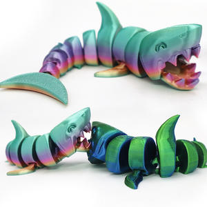 ของเล่นฉลามพิมพ์ 3 มิติ PLA สร้างสรรค์ ของตกแต่งบ้าน ฟิกเกอร์แอคชั่น ฉลามคริสตัลแบบยืดหยุ่น ของที่ระลึกจากพิพิธภัณฑ์สัตว์น้ำ ของเล่นเด็ก - Product Image 6