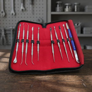 Kit d'outils de sculpture manuels en acier pour laboratoire, céramique, argile, et instruments de sculpture dentaire/chirurgicaux pour dentistes - Product Image 4