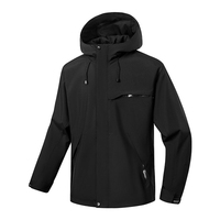 Veste de randonnée unisexe personnalisable avec capuche amovible, imperméable, coque technique décontractée pour l'extérieur, marque privée, OEM clé en main transfrontalier