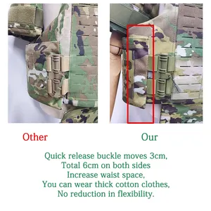 Armure robuste couverture complète du corps multifonctionnel équipement réglable Woodland extérieur protecteur respirant gilet de combat tactique
