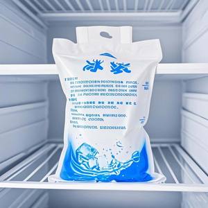 Paquetes de hielo seco personalizables Bolsa de plástico de sellado térmico de grado Ood para empacar paquetes de hielo de gel de alimentos frescos - Product Image 1