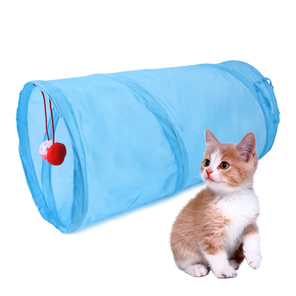 New Cat Channel Pet Cat Tunnel Rolling Chinchilla drill bucket folding cat toys