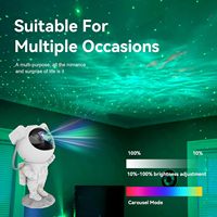 Mini lámpara LED Multicolor para decoración de habitación de niños para astronauta, espacio, nebulosa estrellada, proyector de techo, Galaxia estética, dormitorio nocturno