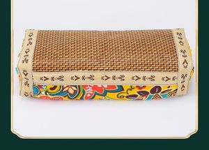 Palace Summer Cooling <b>Pillow</b> Ice Silk Rattan Mat Breathable <b>Cervical</b> <b>Pillow</b> <b>Neck</b> Support Wormwood Moxibustion Cooling <b>Pillow</b> - Product Image 3