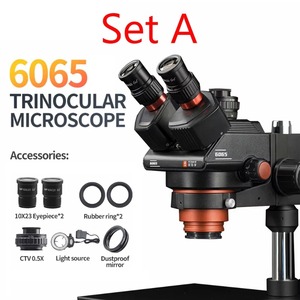<span class=keywords><strong>Microscope</strong></span> trinoculaire YCS 6065X avec zoom continu 0,6X-6,5X, oculaire grand champ WF10X23 pour téléphones, outils de réparation de soudure de circuits imprimés - Product Image 2