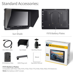 Feelworld FW760 xách tay 7 inch màn hình tốt nhất các bộ phận cần cẩu mở khung màn hình cho DSLR Video với IPS Màn hình Màn hình cảm ứng màn hình - Product Image 6