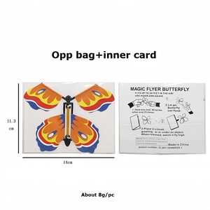 Vente en gros de papillons magiques volants à énergie élastique, jouet à remonter pour cadeau d'anniversaire, surprise, fête, jeu - Product Image 2