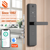 Offres Spéciales maison serrures de porte intelligentes clé Tuya APP contrôle visage ID déverrouillage carte Rfid alliage d'aluminium empreintes digitales serrures de porte