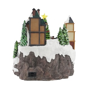 Decoración Navideña de Resina Musical <span class=keywords><strong>con</strong></span> Luces LED, Diseño Nuevo, Hecho a Medida al por Mayor, <span class=keywords><strong>con</strong></span> <span class=keywords><strong>Movimiento</strong></span> - Product Image 4