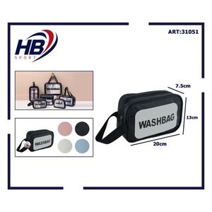Single Handle 20x7x12cm Waterproof Travel <b>Toiletry</b> Bag - Product Image 1
