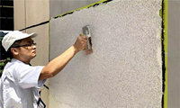 Peinture acrylique imperméable effet pierre céramique, finition décorative durable effet granit naturel pour rénovation de villas et revêtement mural extérieur