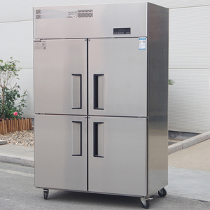 <span class=keywords><strong>Réfrigérateur</strong></span> commercial <span class=keywords><strong>4</strong></span> portes double température à froid ventilé en acier inoxydable sans givre avec contrôle par application - Product Image 2