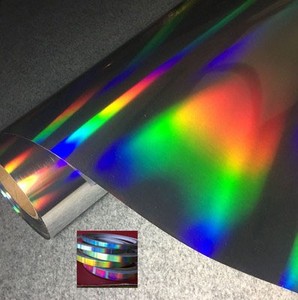 Lámina de Adhesivos Holográficos 3T, Película Holográfica de PET Personalizada, Película Holográfica Dorada Transparente, Impermeable e Imprimible de PVC - Product Image 1