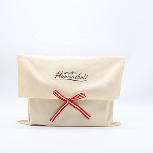 Customized Logo Custom Size Large Dust Bag Cotton Canvas <b>Gift</b> Pouch With Flap Twill Cotton <b>Envelope</b> Pouch for <b>Gift</b> Packaging - Product Image 6