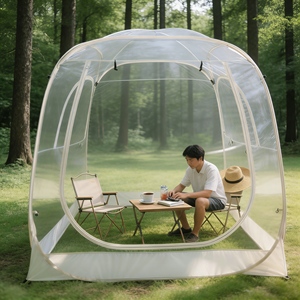 Dôme <span class=keywords><strong>de</strong></span> tente transparent à design rond, directement <span class=keywords><strong>de</strong></span> l'usine, idéal pour les pique-niques et les jardins en plein air - Product Image 1