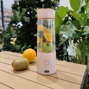 Licuadora eléctrica portátil de 7,4 v para el hogar, exprimidor de fruta fresca con función de trituración de hielo, USB