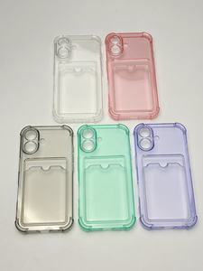 Funda Protectora de TPU Suave Transparente a Prueba de Golpes con Ranura para Tarjetas para iPhone 17 16 15 14 Plus 13 12 11 Pro Max Air, Carcasa Trasera de Silicona - Product Image 3