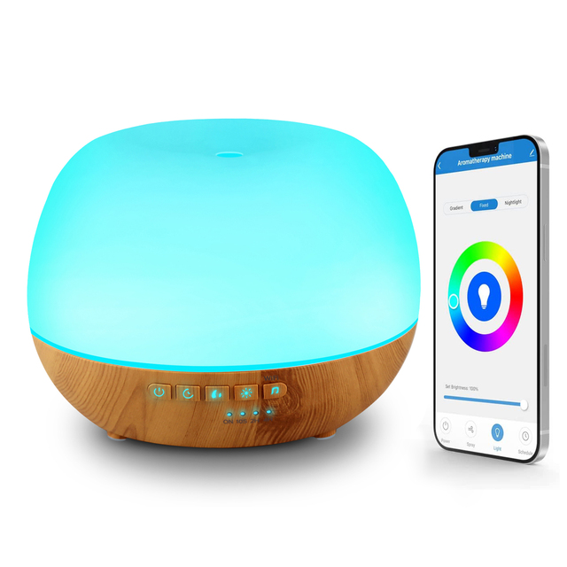 WIFI Smart Alexa App Controlled Electric 500ml French 1 Year Warranty Wireless Ultrasonic Humidifier 36dB Low Aroma Diffuser