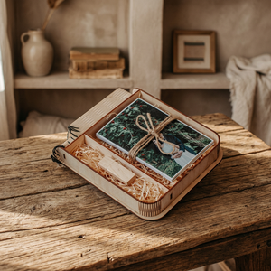 Caja de Fotos de Madera Contrachapada de 4x6 Pulgadas para Regalo de Boda, con Unidad Flash USB, Impresión UV, Álbum de Fotos, Suministros para Manualidades con Velas, Reciclada - Product Image 3