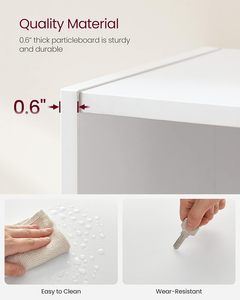 <span class=keywords><strong>OUHAN</strong></span> Bibliothèque, bibliothèque ouverte à 6 niveaux avec rangement réglable, unité sol à sol, Blanc - Product Image 3