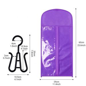 Sac de rangement anti-poussière pour perruques et extensions capillaires avec cintre intégré - Product Image 3