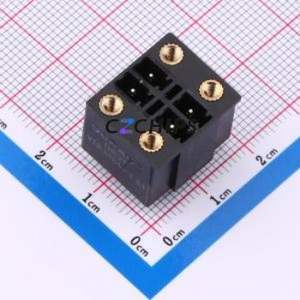 DB2EVHBM-3.81-2*2P-BK Plug-in Terminal Block Through hole,P=3.81mm Board-to-Board / Socket - Closed Screw Fixing 2x2P 3.81mm - Product Image 1