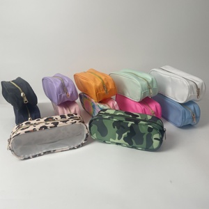 Bolsa de Nailon para Brochas de Maquillaje, Bolsa de Cosméticos Pequeña de Viaje, <span class=keywords><strong>Estuche</strong></span> de Lápices de Nailon para Niños para la Escuela, Bolsa de Maquillaje con una Cara Transparente en la Parte Delantera - Product Image 1