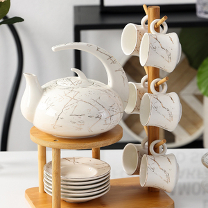 Nordic Keramische Theeset Creatief Huis Woonkamer Eetkamer Theekoppot Set - Product Image 6