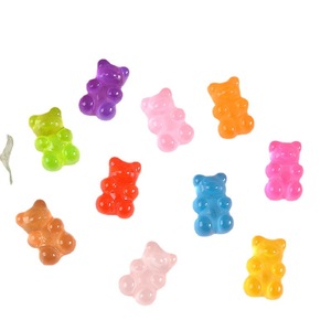 Cabochons colorés en forme d'ours gélifiés, perles lumineuses en résine en forme d'ours, breloques pour la décoration d'<span class=keywords><strong>ongles</strong></span> et la fabrication de bijoux - Product Image 6
