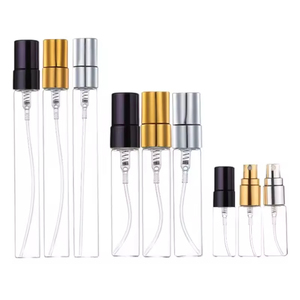 Precio de Fábrica, Venta al por Mayor, Botellas de Vidrio Transparentes y Económicas de 2ml, 3ml, 5ml y 10ml, Mini Botellas Recargables para Perfume con Pulverizador Dorado - Product Image 4