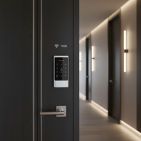 Clavier de contrôle d'accès intelligent WIFI TUYA étanche et fin en alliage de zinc avec prise en charge des cartes de proximité et du NFC pour les systèmes d'entrée