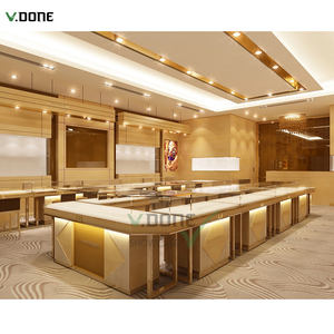 Collier en plexiglas au design simple de luxe Vitrine de bijoux Vitrine lumineuse pour magasin Armoire de salle d'exposition - Product Image 4