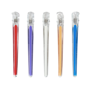 Pinzas para el Cabello, Pinzas de Pico de Pato Largas Antideslizantes con Almohadilla de Acero Inoxidable, Pinzas para el Cabello sin Pliegues para Salón de Belleza - Product Image 6