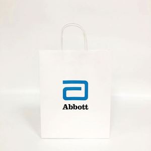 Chinese Manufacturer Custom Logo Print Recyclable Kraft Paper Bags Handles for Shoes <b>Fur</b> Clothing Packaging CMYK 4 Color Offset - Product Image 2