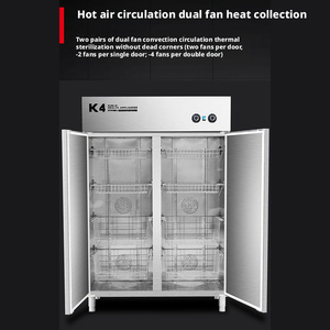 Sterilizzatore Elettrico Commerciale HELAXEN ad Alta Temperatura con Circolazione d'Aria Calda / Armadio Sanificante in Acciaio Inox 2200W per Scuole - Product Image 3