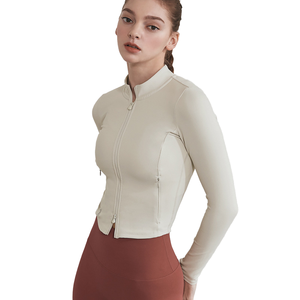 Most Trendy <b>Workout</b> <b>Jacket</b> High Stretch Activewear Top with Full Zipper Stand Collar Yoga <b>Jacket</b> Top for Running and Training - Product Image 4