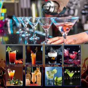 Juego de Coctelería Profesional, Accesorios Completos para <span class=keywords><strong>Bar</strong></span>, Colador de Acero Inoxidable, Pinzas, Jigger, Kit de Barman Plateado, Mixología - Product Image 6