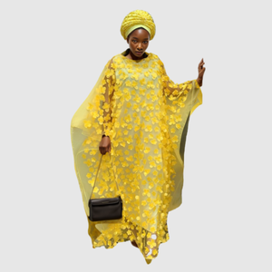 Vestido Kaftan Africano de Talla Grande con Estampado Floral de 6 Colores, 2019 - Product Image 1