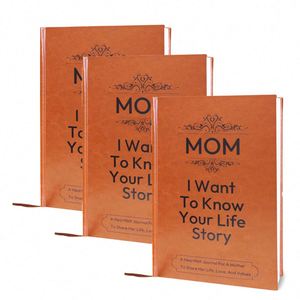 Hot-Selling Mom's Story 2025 New Fashion A5 Leather Hardcover Journal Notebook 100 Sheets Gift Memory <b>Keepsake</b> - Product Image 1