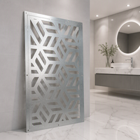 Panneau de façade perforé en aluminium découpé au laser CNC, motif personnalisé, plaque de revêtement mural en aluminium ajourée
