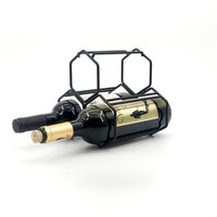 Étagère murale porte-bouteilles en verre à 2 niveaux, support décoratif pour bouteilles de vin et champagne, rangement pour vin – Choix de qualité
