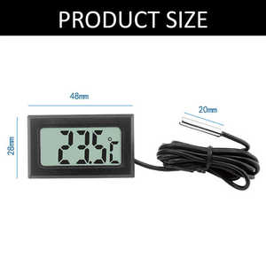 Kỹ thuật số Aquarium tủ lạnh tủ đông nhiệt độ nướ<span class=keywords><strong>c</strong></span> Meter Nhiệt kế Celsius Fahrenheit hiển thị tùy chỉnh OEM nhựa Pin - Product Image 3