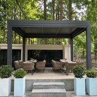 Gazebo bioclimatique électrique inclinable en aluminium XiaMao avec toit à lamelles télécommandées, imperméable, pour terrasse et patio