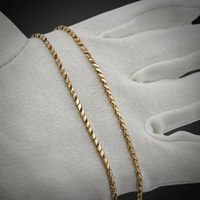 Collier unisexe en or 18 carats de luxe pour usage quotidien, chaîne de mode scintillante, maillons raffinés, accessoire de fiançailles tendance et lisse