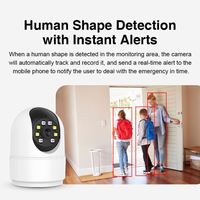 Kit de CCTV, Cámara Inalámbrica, Sistema de Seguridad para el Hogar, 4MP HD WiFi PTZ, Visión Nocturna, Micrófono Incorporado, Audio Bidireccional, Almacenamiento en la Nube